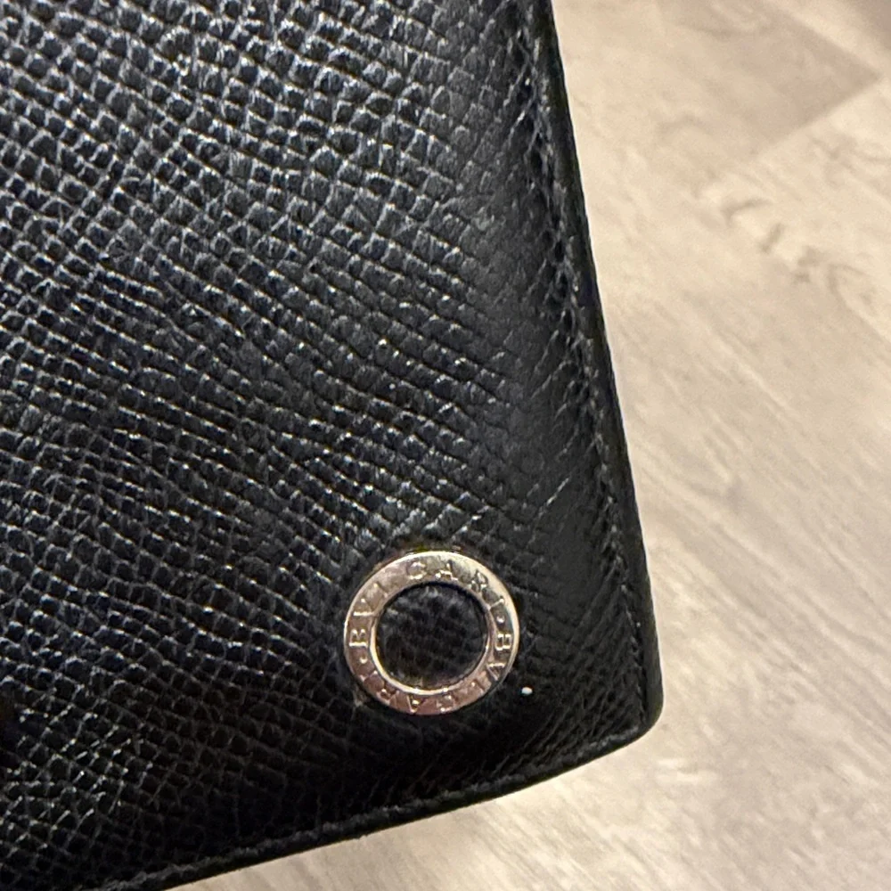 Bvlgari Black Leather Bifold Wallet